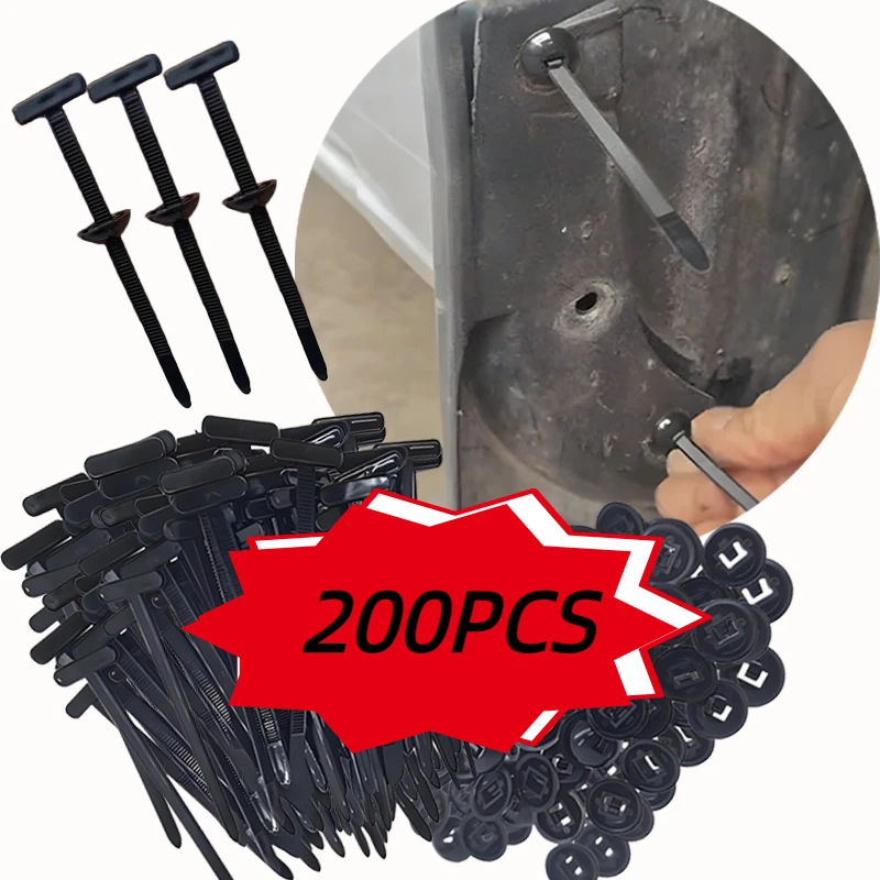 5-200pcs Nylon Cable Tie Buckl - огляд і ціна Car Cable Organizer