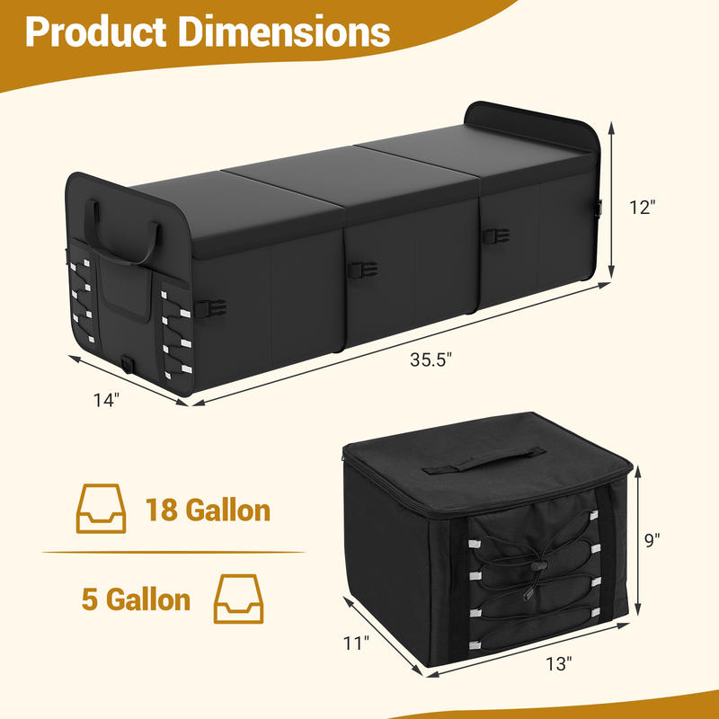 18 Gal Car Trunk Organizer wit - огляд і ціна Car Organizer
