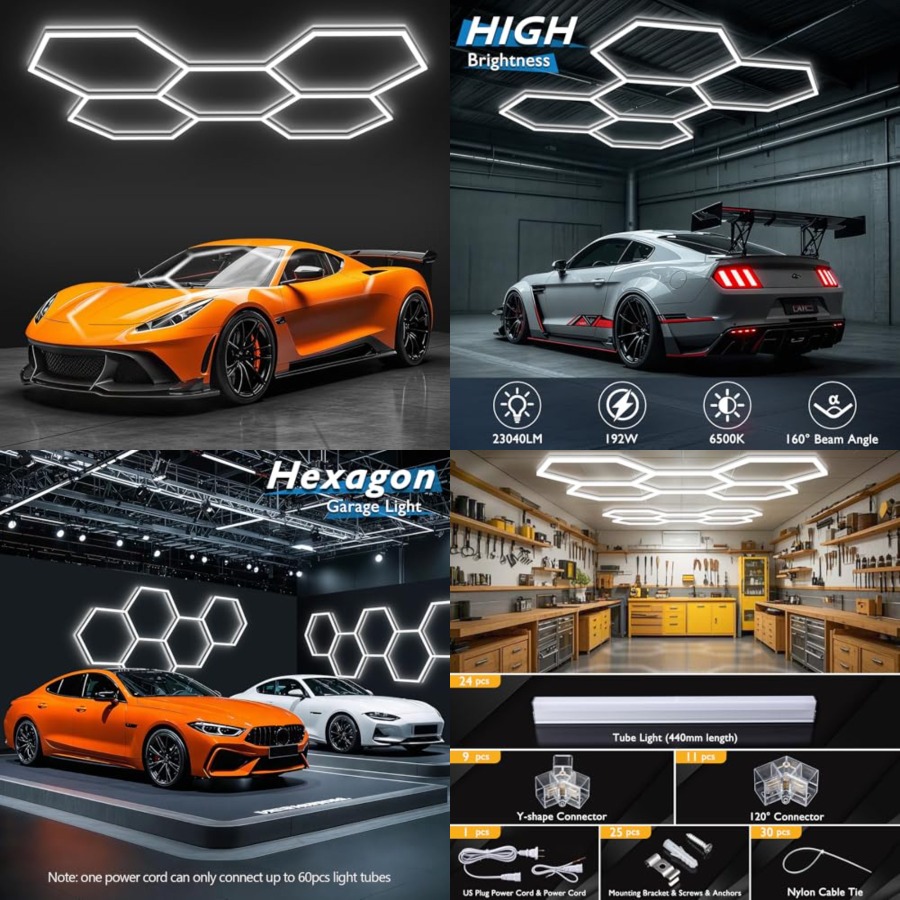 Hexagon Garage Lights, LED Hon - огляд і ціна Car Led Light