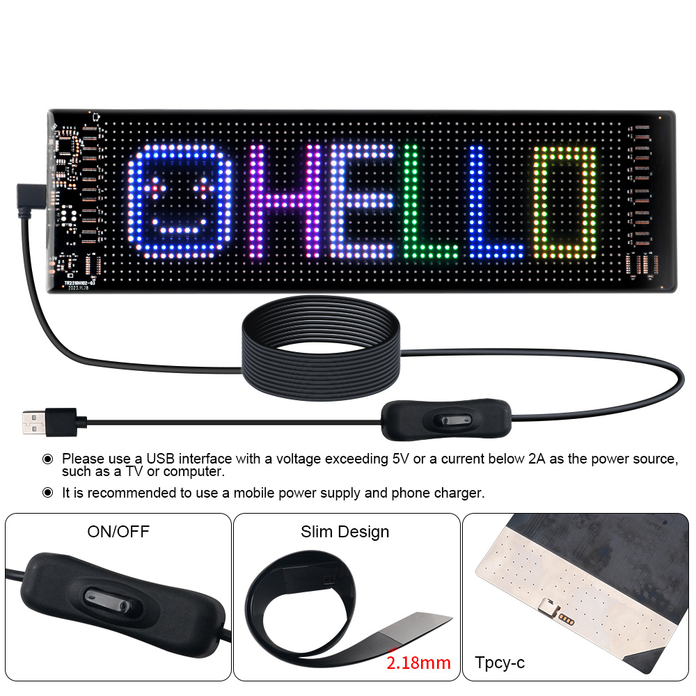 LED Matrix Pixel Panel Scrolli - огляд і ціна Car Led Light