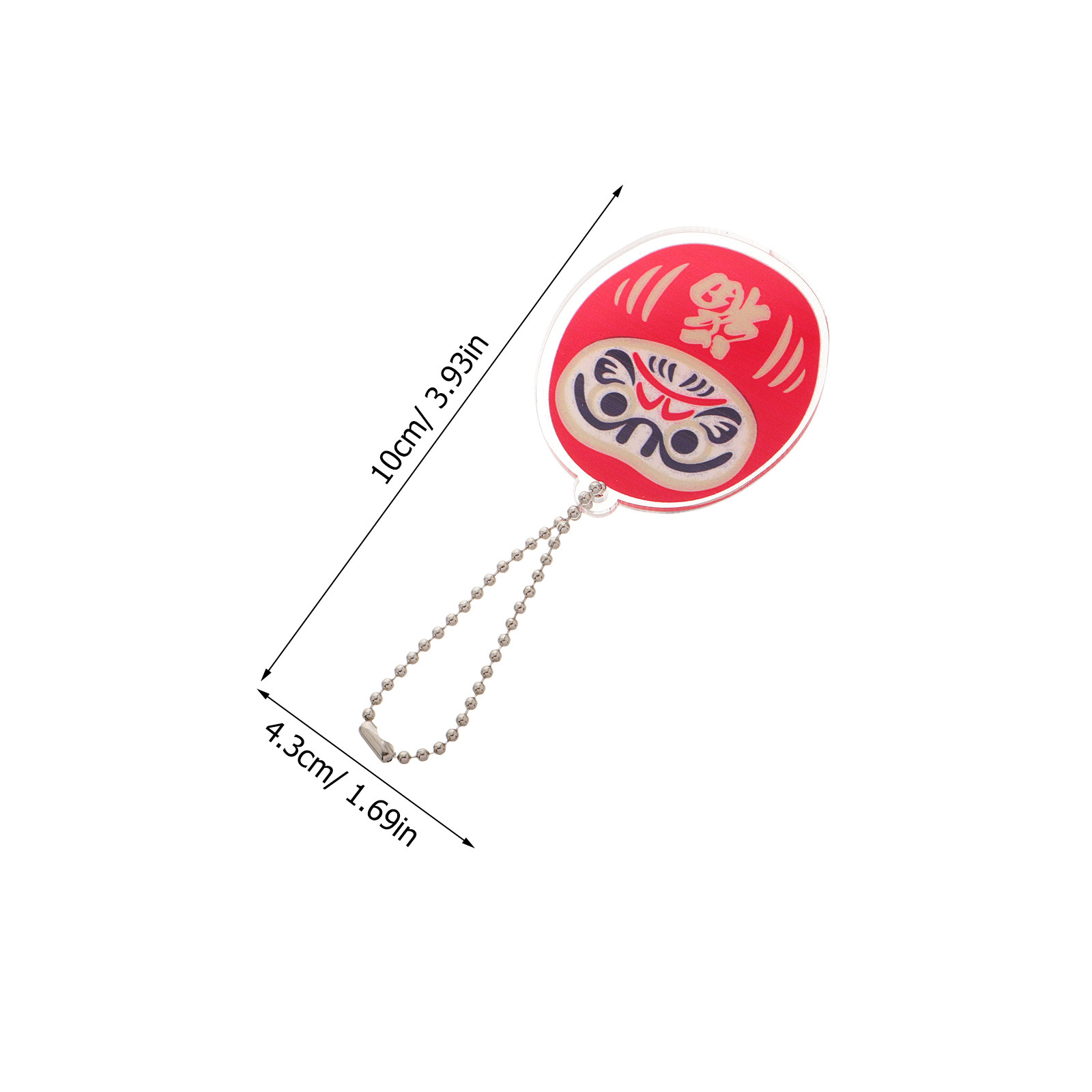 2Pcs Daruma Keychain Japanese  - огляд і ціна Car Accessories Japanese