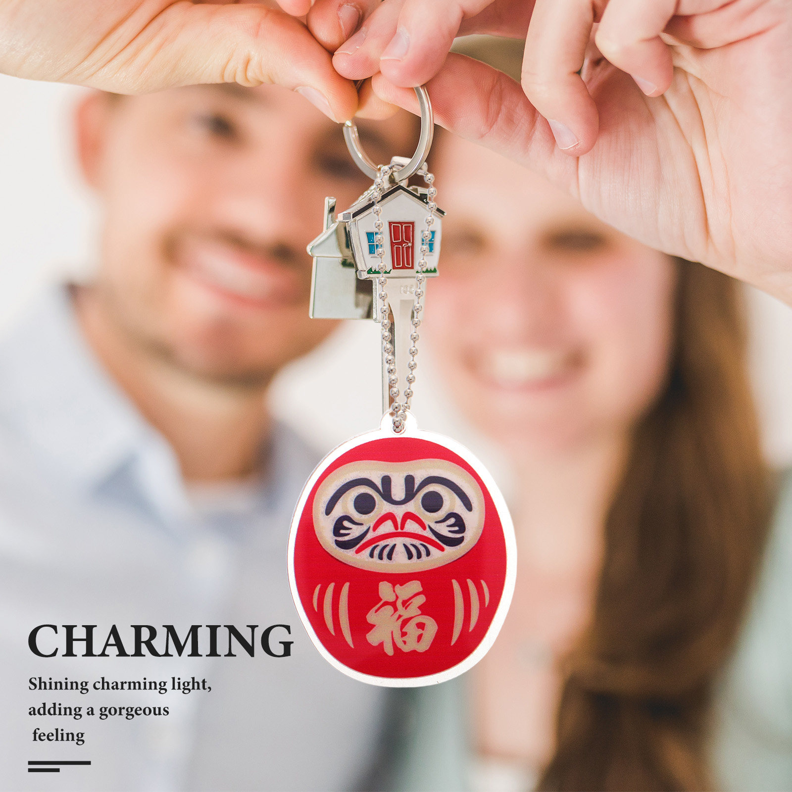 2Pcs Daruma Keychain Japanese  - огляд і ціна Car Accessories Japanese
