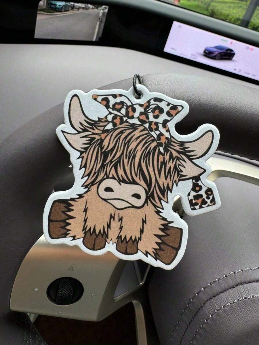 Cartoon Highland Cow Car Air F - огляд і ціна Car Air Freshener