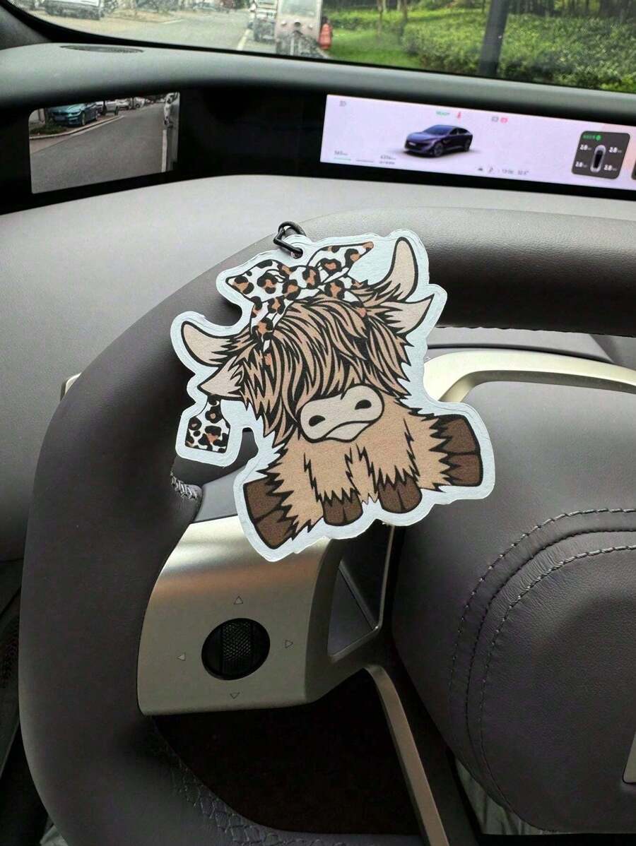 Cartoon Highland Cow Car Air F - огляд і ціна Car Air Freshener