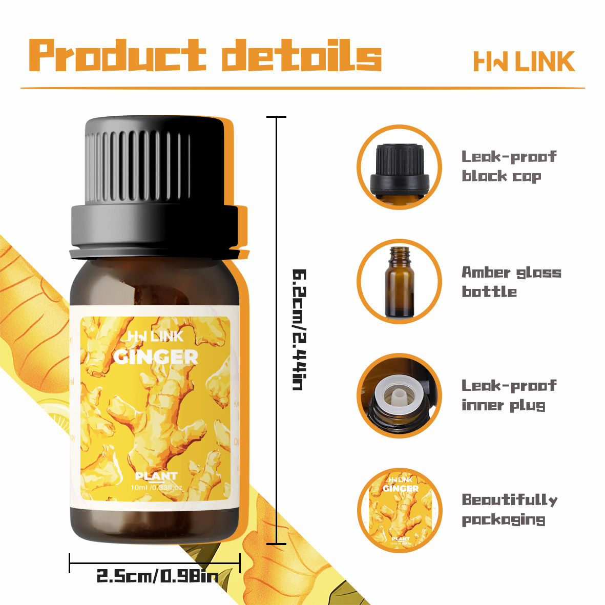 Ginger Oil Pure Natural Ginger - огляд і ціна Car Air Freshener
