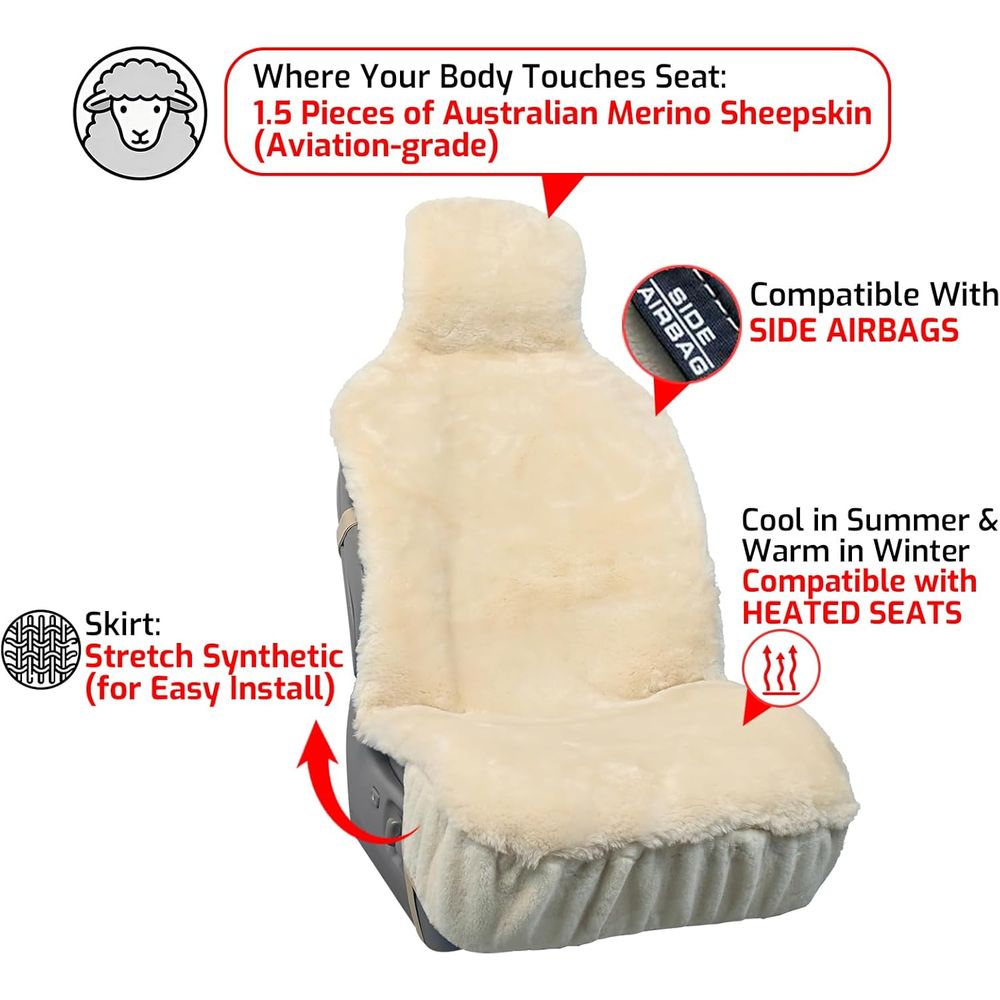 Aegis Cover Premium Sheepskin  - огляд і ціна Car Seat Cover